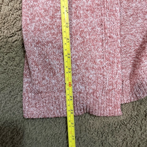 Pink Clover Tan & Rust Colorblock Open-Front Cardigan Size Small - Picture 5 of 6